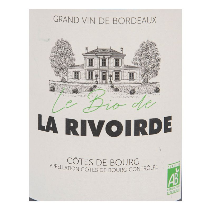 Aoc cotes de bourg rouge bio 2017 le bio de la rivoirde 75cl ar12849 Mixte LA RIVOIRDE