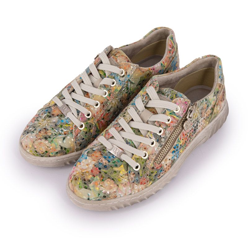 Baskets toile strass colore multicolore avec lacets Femme ROMIKA a