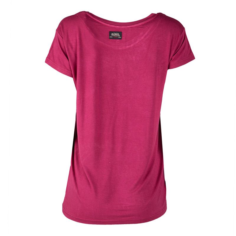 Tee shirt mc fluide print glitter vd/2/trc/fest/dp Femme VON DUTCH