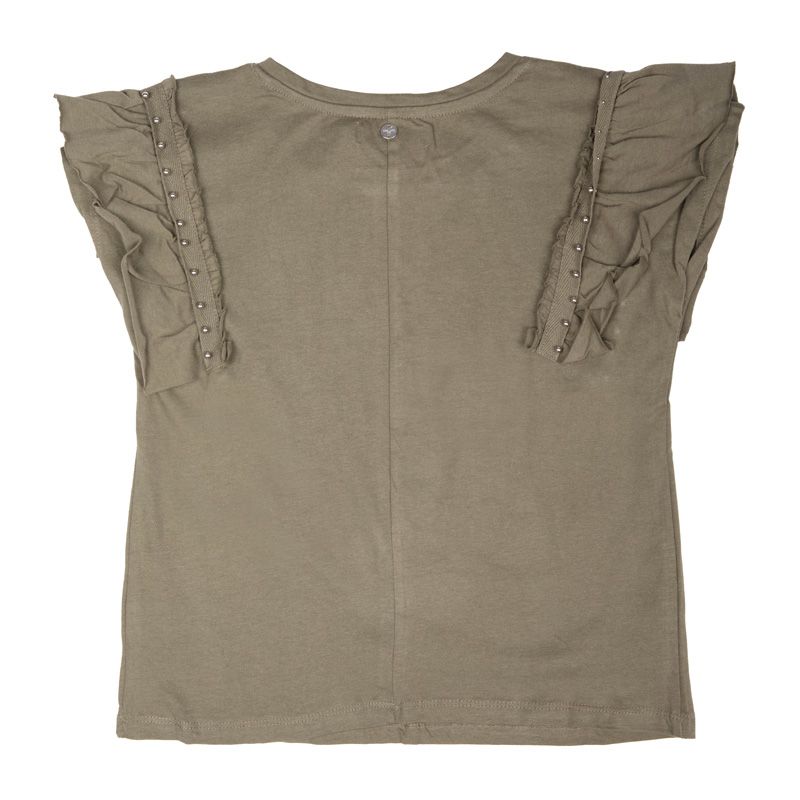 Tee shirt mc kaki emaelle 02v105g-pp girl Enfant DEELUXE 74