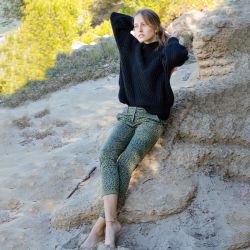 Pantalon pia aop leopard military js23-311-01 Femme JOSEPH 'IN