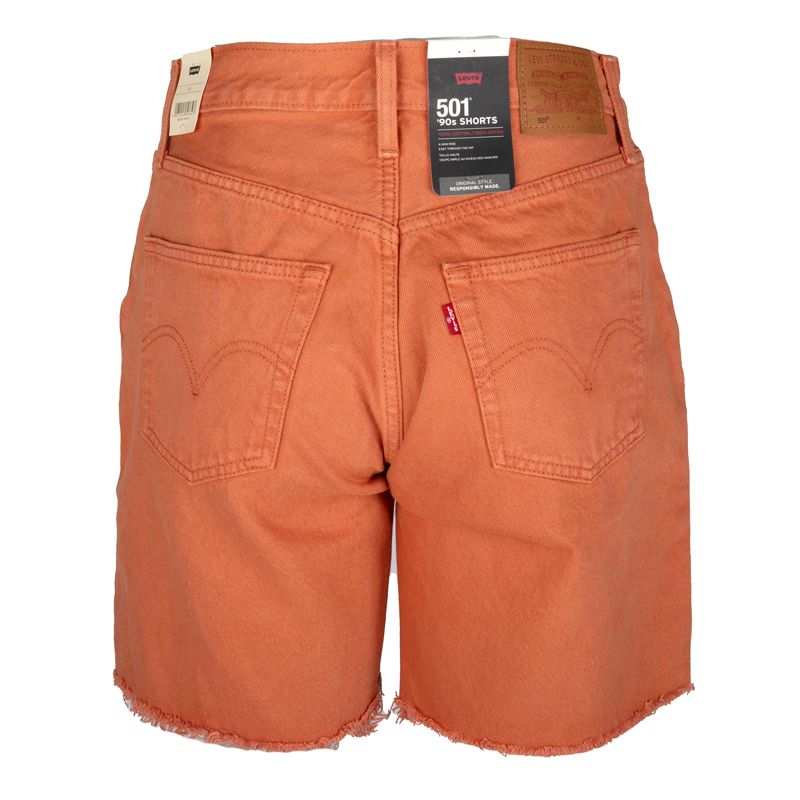 Short bermuda en jean orange Femme LEVI S a prix degriffe