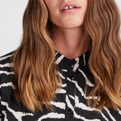 Robe manche 3/4 pcasti noir 17144211 3924 Femme PIECES