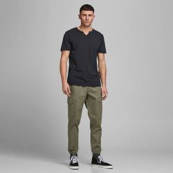 Tee shirt jwhben split neck noir 12222324 4080 Homme JACK & JONES Tee shirt jwhben split neck noir 12222324 4080 Homme JACK & JONES