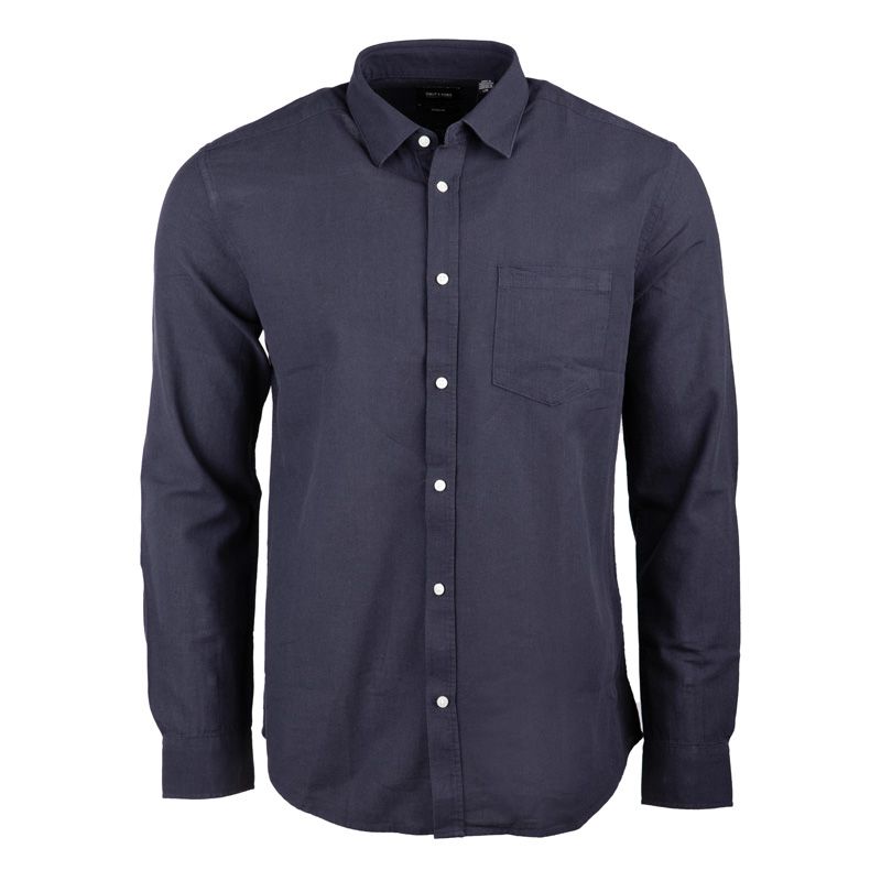 Chemise manches longues en coton regular fit Homme ONLY AND SONS