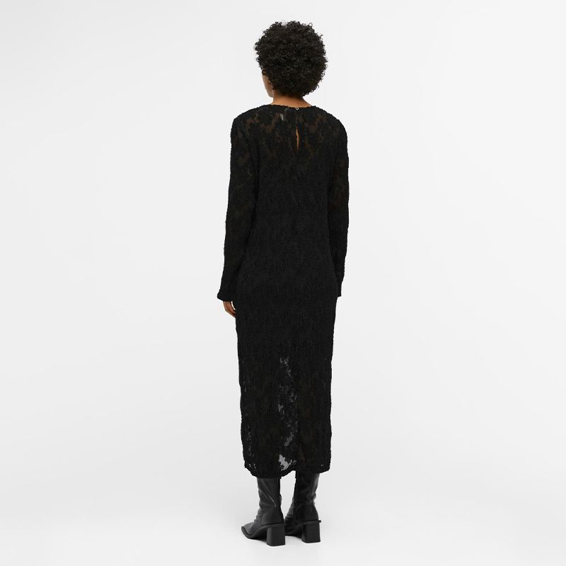 Robe objanmari ls midi dresses black 23044287 4197 Femme OBJECT