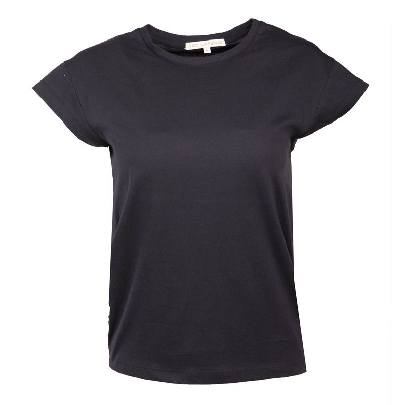 Tee shirt roxane uni col rond Femme TED LAPIDUS