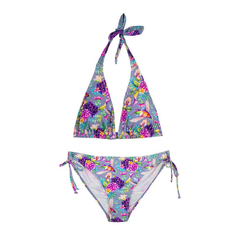 Bikini 2 Pièces Femme Motif Drapeau Rastafari - Tissu Polyester/élasthanne, Coupe Classique - Du S Au XXL