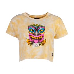 Crop top tye & dye et print devant strass vd/2/trc/tika/tdy Femme VON DUTCH Crop top tye & dye et print devant strass vd/2/trc/tika/tdy Femme VON DUTCH
