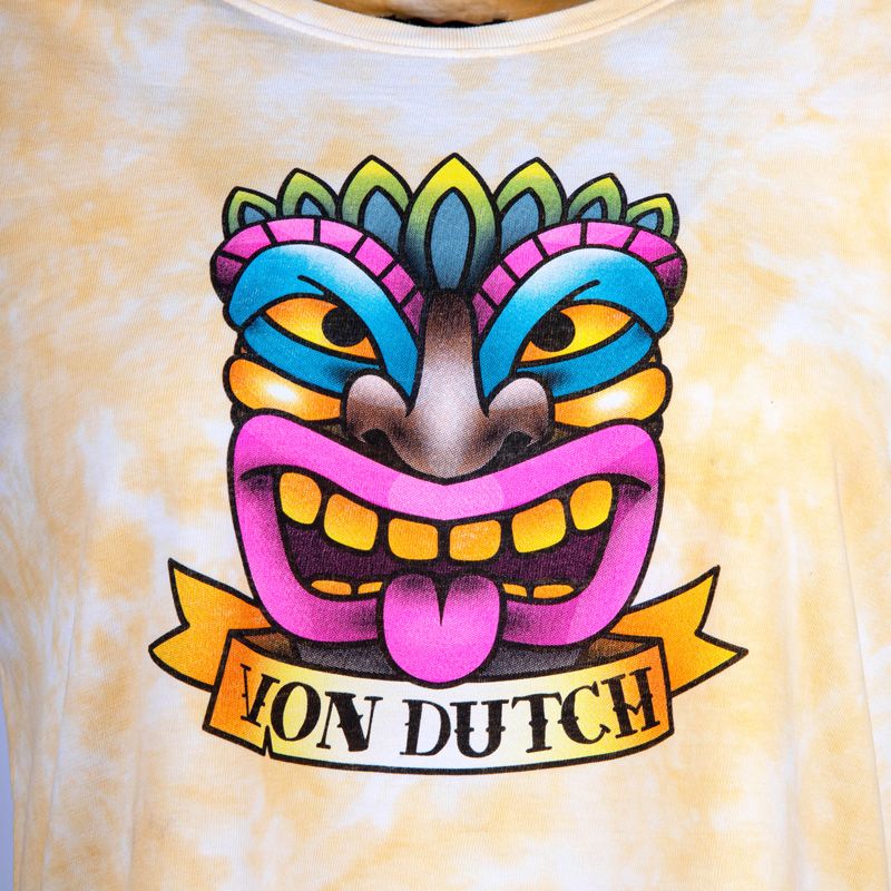 Crop top tye & dye et print devant strass vd/2/trc/tika/tdy Femme VON DUTCH Crop top tye & dye et print devant strass vd/2/trc/tika/tdy Femme VON DUTCH