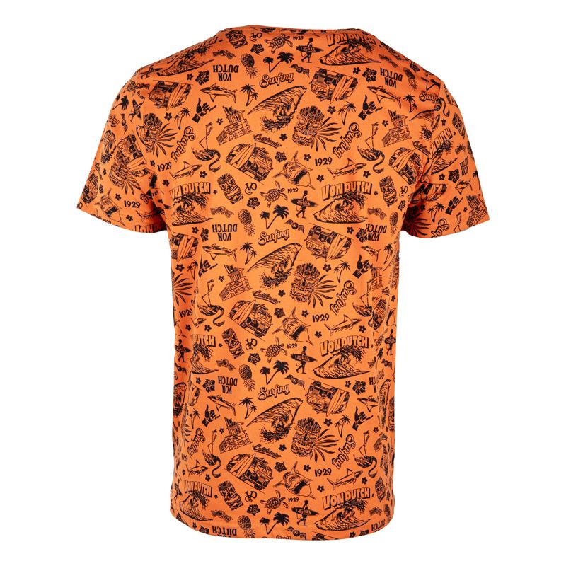 Tee shirt allover orange logo poitrine Homme VON DUTCH a prix