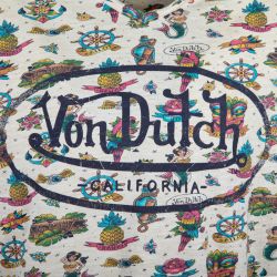 Tee shirt ron allover print logo imprime devant vd/1/tvc/ron/pm Homme VON DUTCH Tee shirt ron allover print logo imprime devant vd/1/tvc/ron/pm Homme VON DUTCH