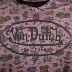 Tee shirt ron allover print logo imprime devant vd/1/tvc/ron/pm Homme VON DUTCH Tee shirt ron allover print logo imprime devant vd/1/tvc/ron/pm Homme VON DUTCH