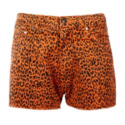 Short toile confort allover leopard print ceinture vd/2/sh/spicy/nol Femme VON DUTCH