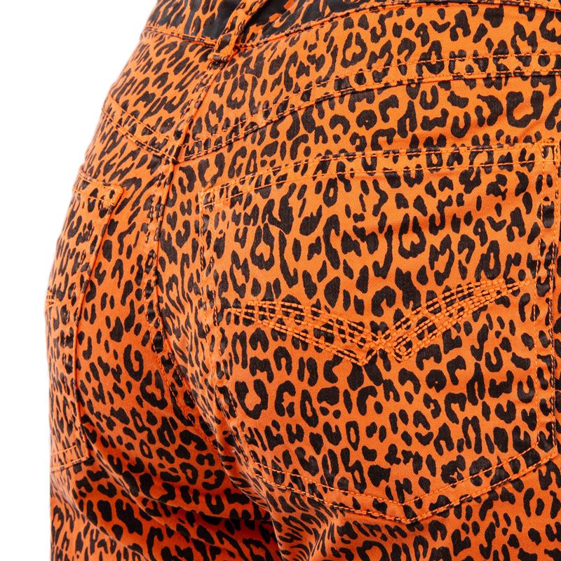 Short toile confort allover leopard print ceinture vd/2/sh/spicy/nol Femme VON DUTCH