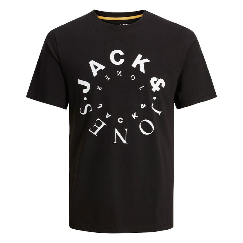 Tee shirt mcblack jwhwarrior tee ss crew neck 12266202 4145 Homme JACK & JONES