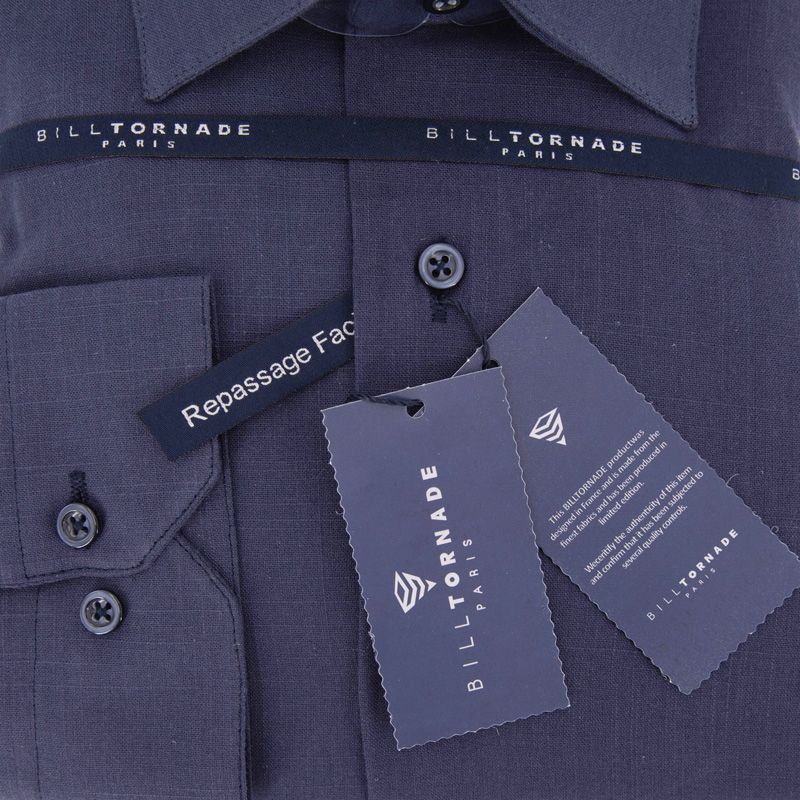 Chemise ml col noir regular fit bil502linreg s/xxl Homme BILL TORNADE