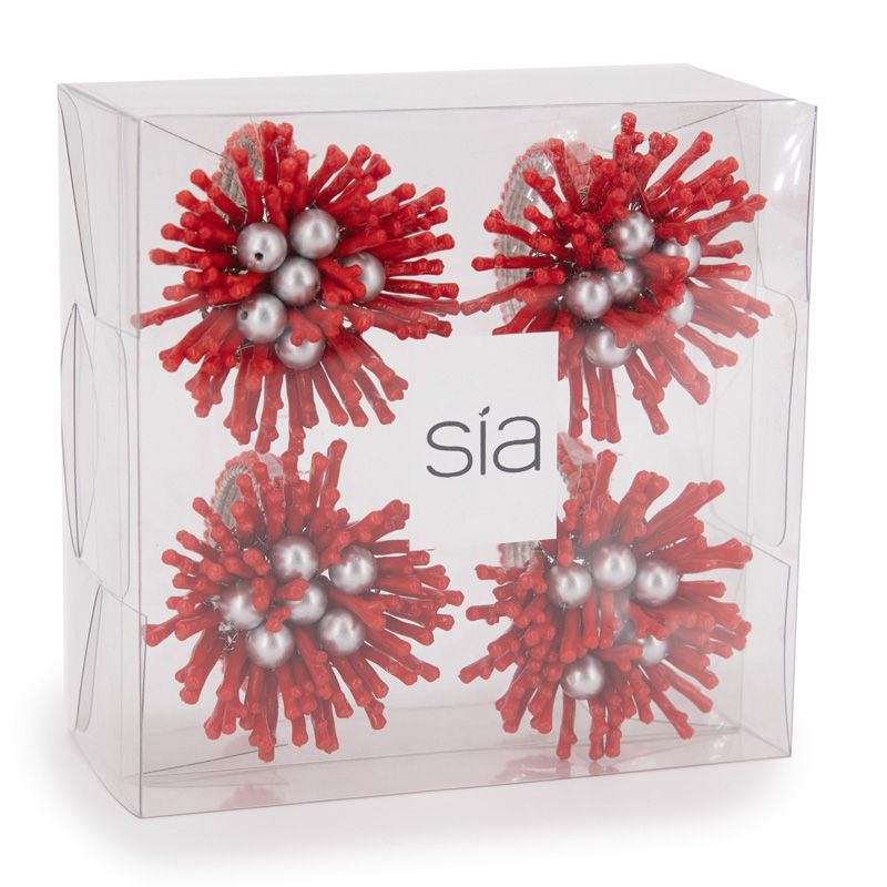 Set 4 bagues de table corail 450021 Mixte SIA