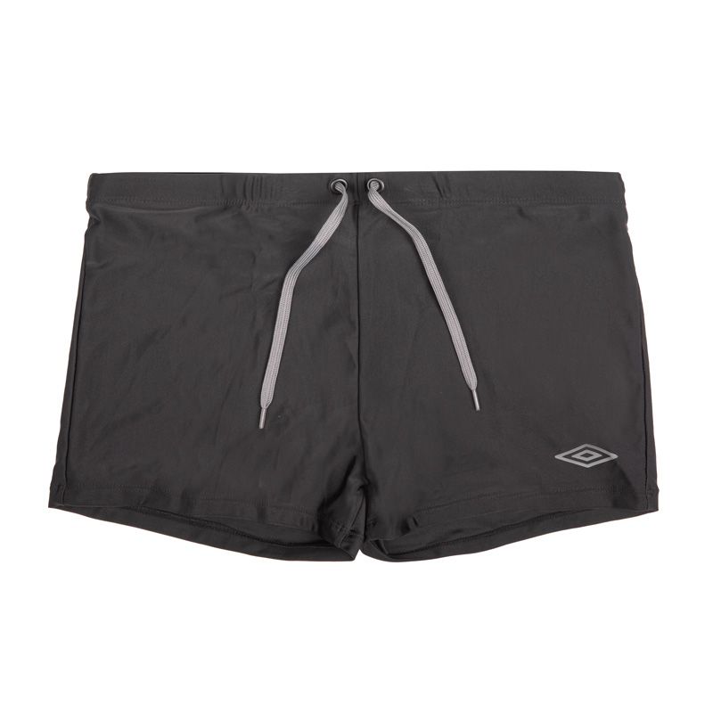 Shorty de bain noir uni avec logo rubber print sur cuisse umr/sw/1/mou Homme UMBRO