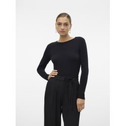 Pull black vmhollykaris ls tie back pullover ga boo 10310575 4119 Femme VERO MODA