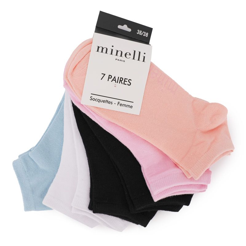 7 paires de socquettes rafika t 36/38 - 39/41 Femme MINELLI 7 paires de socquettes rafika t 36/38 - 39/41 Femme MINELLI
