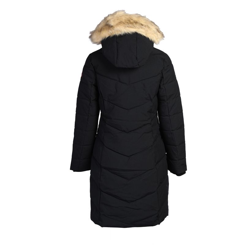 Parka longue à capuche Julie noire Femme PARAGOOSE