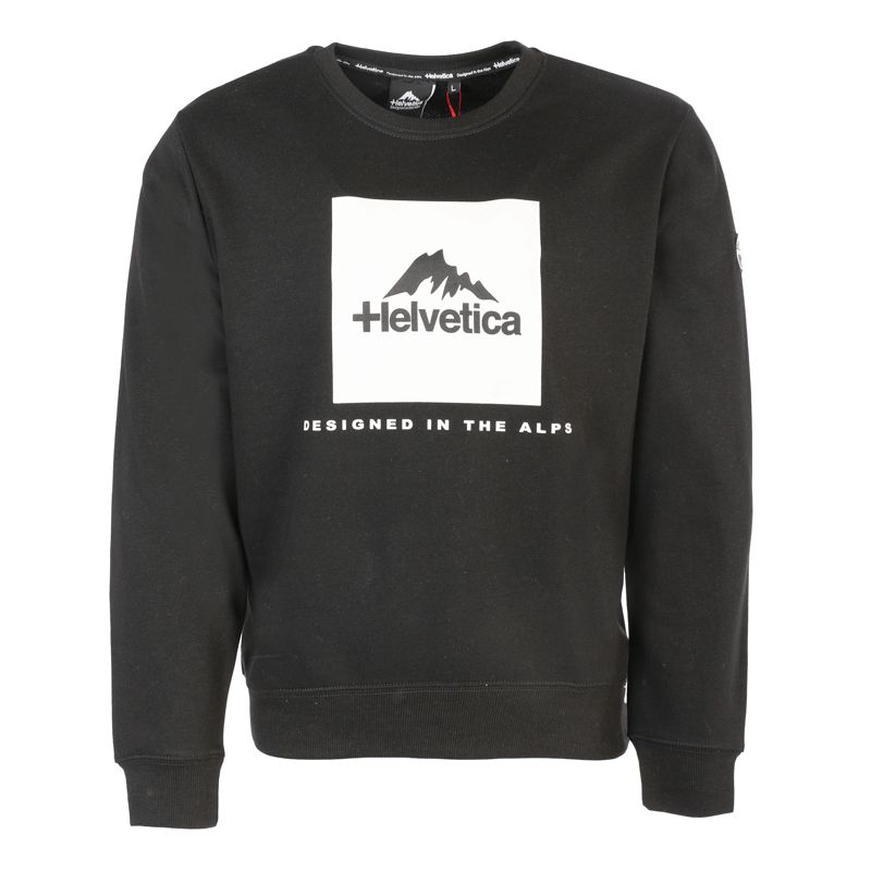 Sweatshirt roundneck avec logo 06 azul Homme HELVETICA