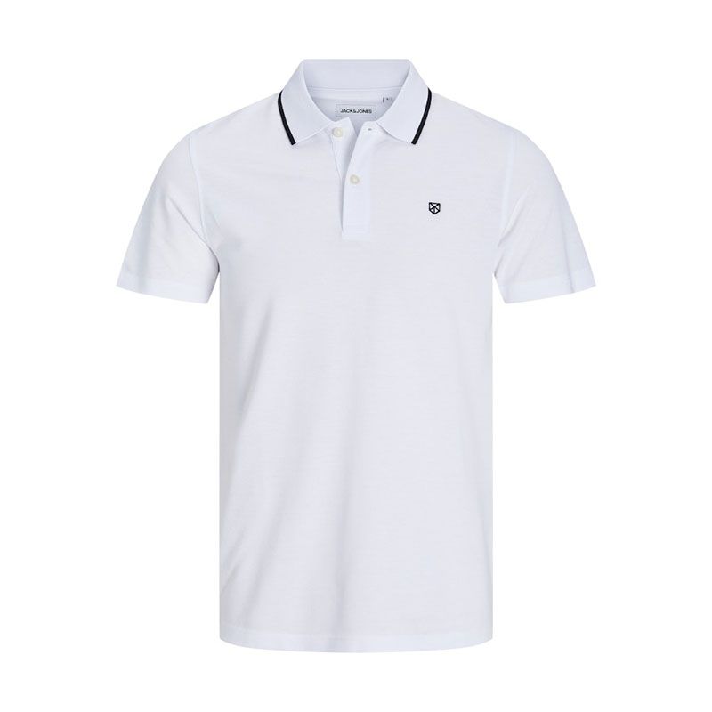 Polo mc bright white jwhpaulos polo ss noos 12175007 4145 Homme JACK & JONES