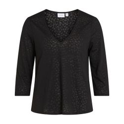 Tee shirt ml vianita v-neck 3/4 sleeve top/pb 14070370 Femme VILA