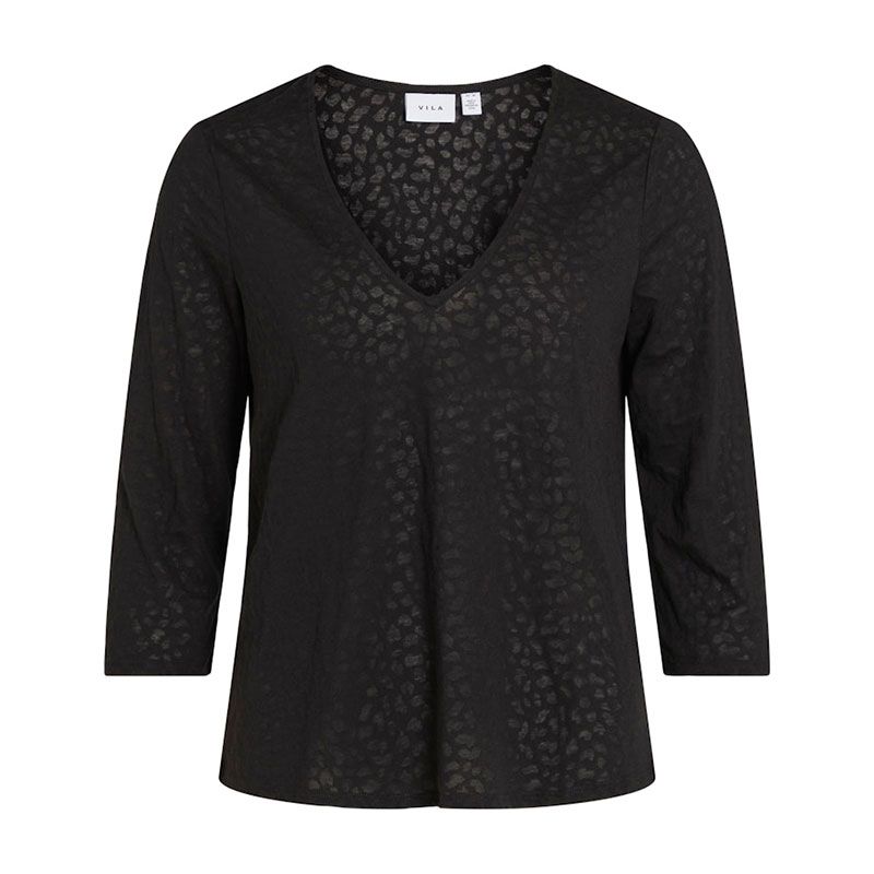 Tee shirt ml vianita v-neck 3/4 sleeve top/pb 14070370 Femme VILA