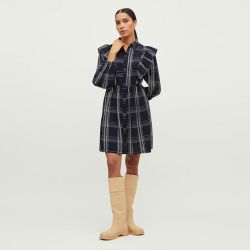 Robe vibobby l/s flounce dress /rx 14078328 Femme VILA