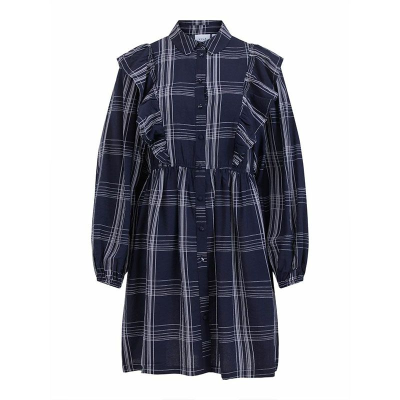 Robe vibobby l/s flounce dress /rx 14078328 Femme VILA