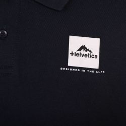Polo dark grey manche courte avec logo 14 azul Homme HELVETICA
