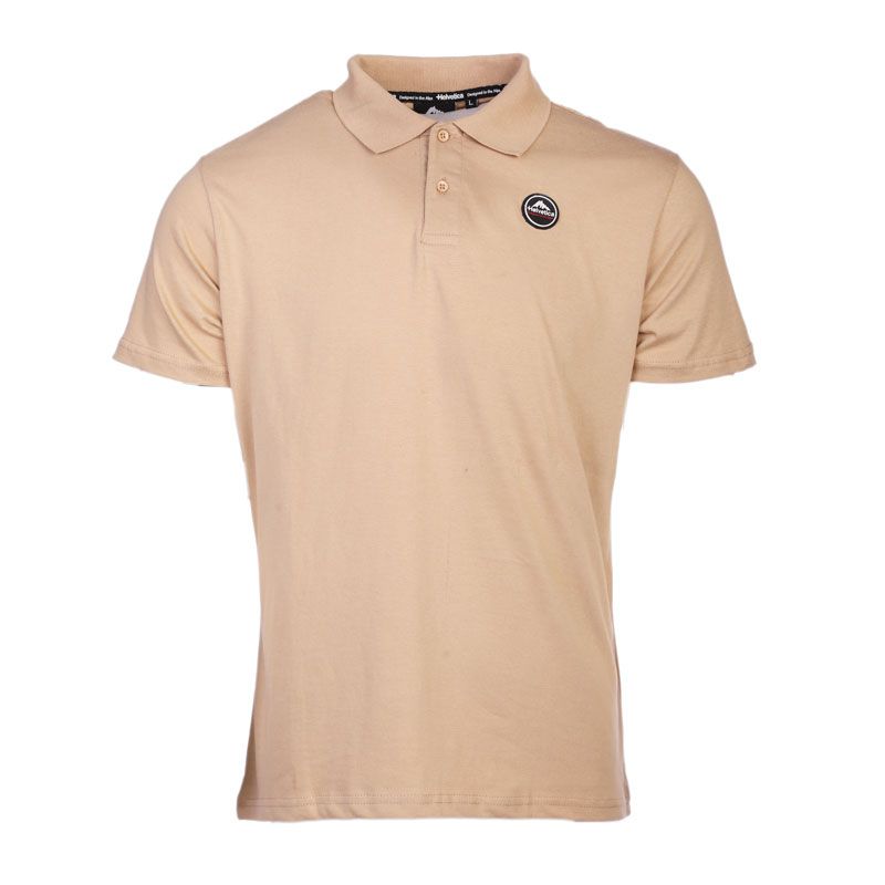 Polo khaki manche courte avec logo 14 grenoble Homme HELVETICA