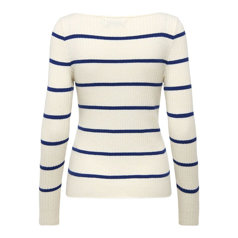 Pull black onlibi ls rib boatneck 15324644 Femme ONLY