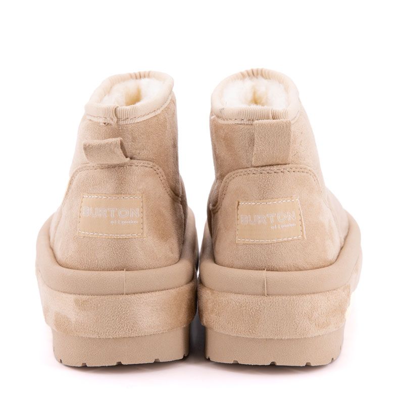 Bottine courte fourree lindy tissu contour du 37 au 41 Femme BURTON OF LONDON