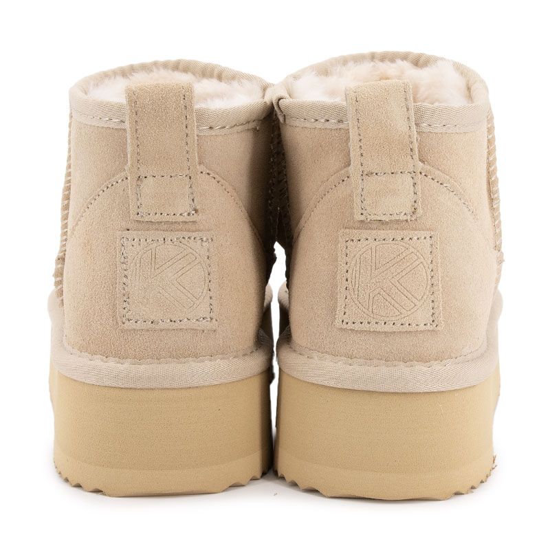 Bottine beige plateforme fourree k41209 du 36 au 40 Femme KELARA