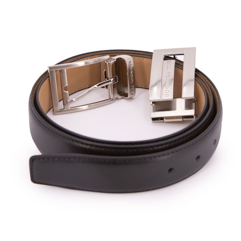 Ceinture réversible cuir vachette double boucles Homme BILL TORNADE