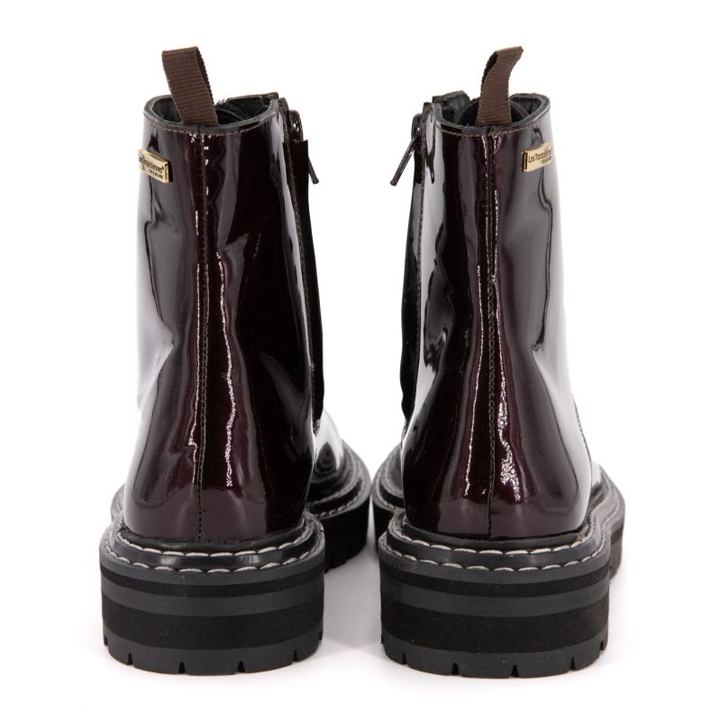 Boots femme cuir bordeaux on sale