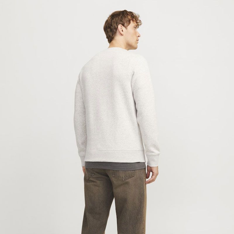 Jjskull rock sweat crew neck white melange Homme JACK & JONES Jjskull rock sweat crew neck white melange Homme JACK & JONES