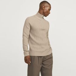 Jjpannel knit half zip aw24 black Homme JACK & JONES Jjpannel knit half zip aw24 black Homme JACK & JONES