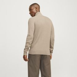 Jjpannel knit half zip aw24 black Homme JACK & JONES Jjpannel knit half zip aw24 black Homme JACK & JONES