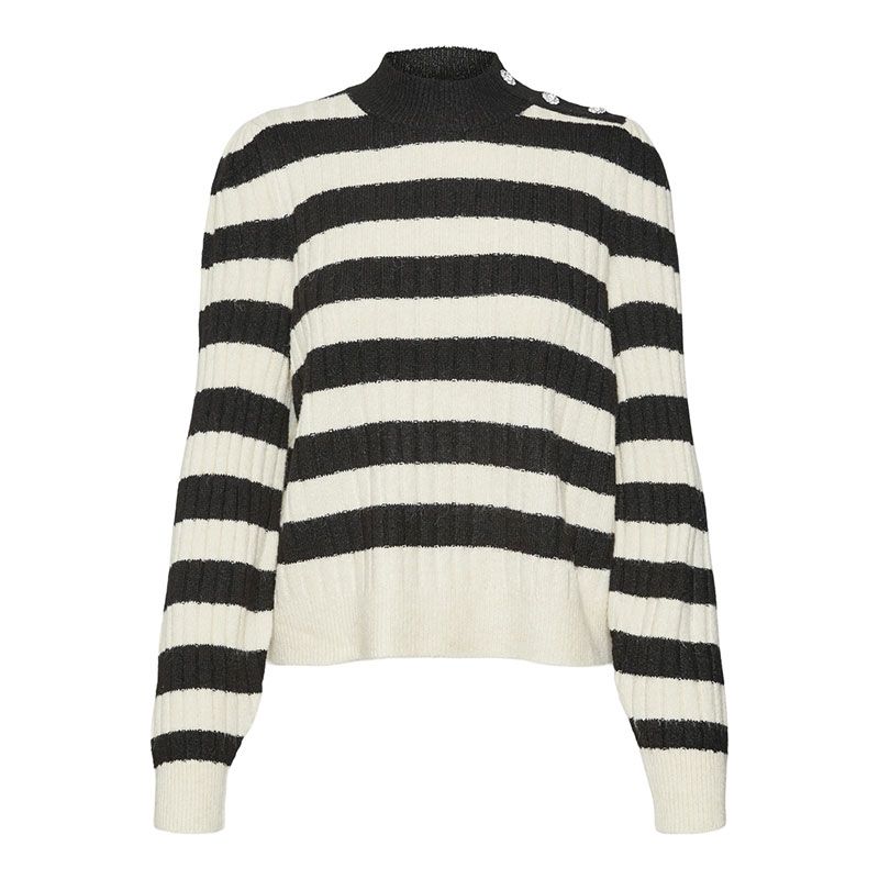 Pull black birch vmelya ls highneck 10310901 Femme VERO MODA