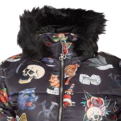 Doudoune bonny/mc courte capuche fourrureFemme VON DUTCH Doudoune bonny/mc courte capuche fourrureFemme VON DUTCH