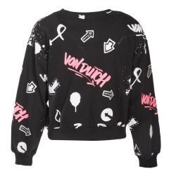 Sweat crop top tok/nr Femme VON DUTCH