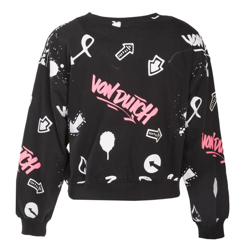 Sweat crop top tok/nr Femme VON DUTCH