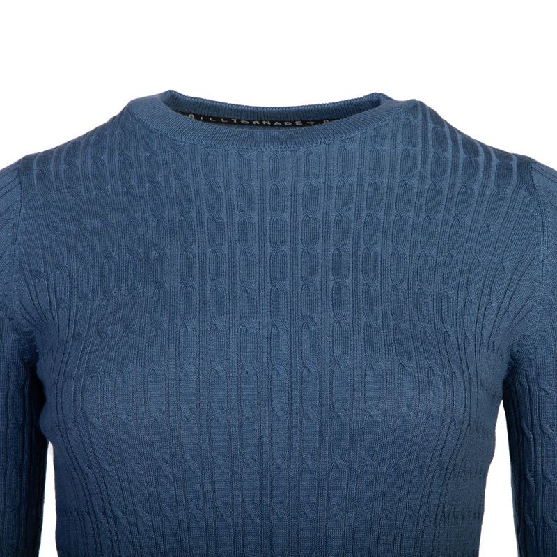 Pullcol rond tresse 18727 Femme BILL TORNADE