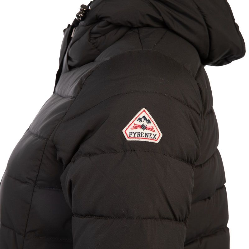 Doudoune longue capuche soft coat black spoutnic 2 Femme PYRENEX