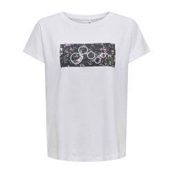 Tee shirt col rond paub font life on ss bat loose 15338961 ONLY Tee shirt col rond paub font life on ss bat loose 15338961 ONLY