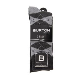 Pack de 7 chaussettes fantaisies kamalo Homme BURTON OF LONDON Pack de 7 chaussettes fantaisies kamalo Homme BURTON OF LONDON